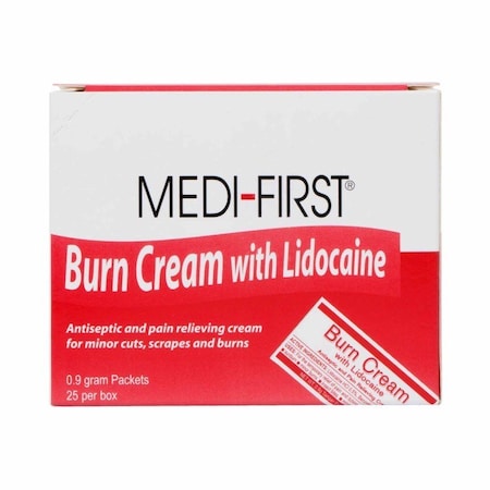 Medi-First Burn Relief Cream 0.9 Gram Individual Packet, 25PK 26073
